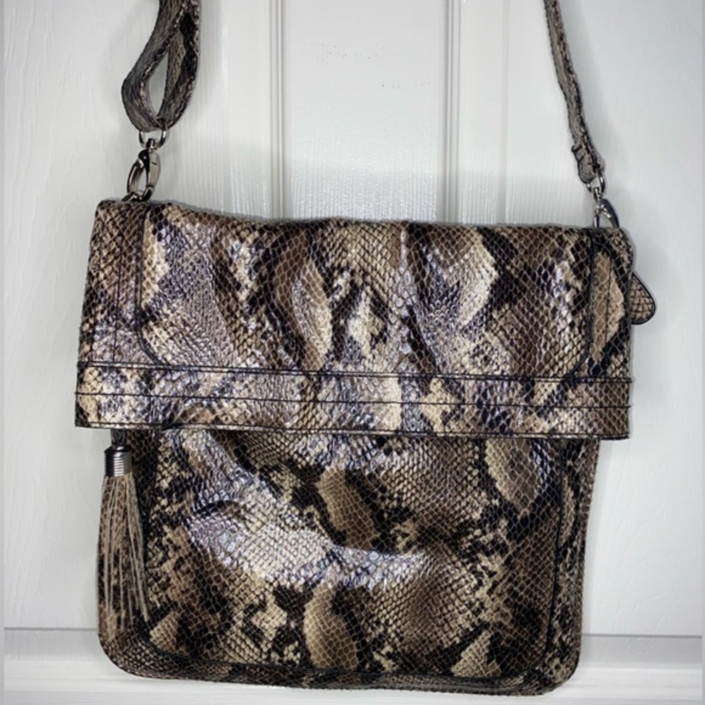Poppie Jones Snakeskin Crossbody Bag, Snake Skin Purse
